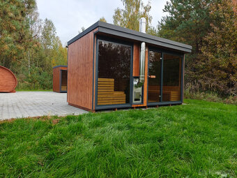 Finská venkovní sauna-Saunový domek s odpočívárnou - 2