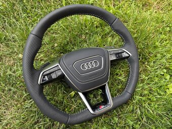 AUDI VOLANT kozeny zkoseny perforovana koža - 2