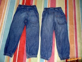 2x chlapecké rifle H&M  vel.128 - 2