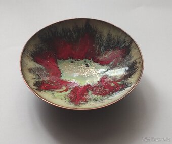 Smaltovaná měděná Vintage miska - 2