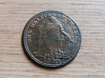 1/2 Penny 1820 koloniální mince kolonie Nové Skotsko Kanada - 2