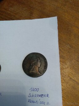 Stará mince 3 krejcar 1800 františek II - 2