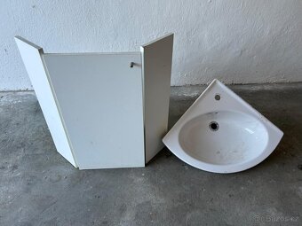 Rohové umyvadlo se skříňkou - 2