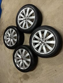 Originální zimní alu sada VW 205/50R17, Kleber 6mm - 2