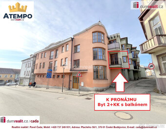 K pronájmu, částečně vybavený byt 2+kk s balkónem, Trhové Sv - 2