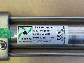Pneumatický válec PNEUMAX 1393.40.80.01 Nerezový NOVÝ - 2