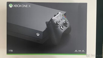 Xbox one X + sluchatka Xbox + hry + druhy ovladač - 2