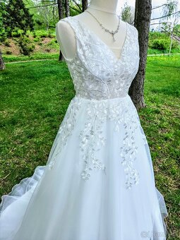 XS-S NOVÉ KRAJKOVÉ svatební šaty GRACE - 2