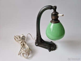 Starožitná zdobená secesní stolní lampička lampa - 2