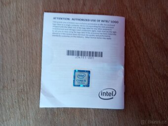 Intel nálepka. Vhodné pro zběratel. - 2