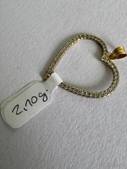 Zlatý přívěšek - Srdce 14K, 2,10 g - 2