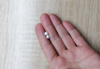 stříbrné naušnice s říční perlou - 2