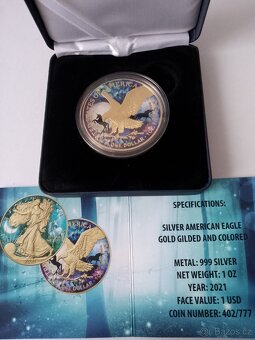 Stříbrná mince 1 Oz American Eagle , více druhů - 2