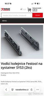 Festool systainer vodicí lišty - 2