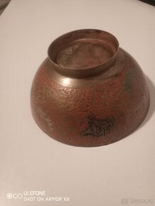 Vintage indická bronzová bonbónová mísa - 2