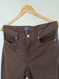 H&M hnědé kalhoty na výšku cca 164-170 cm - 2