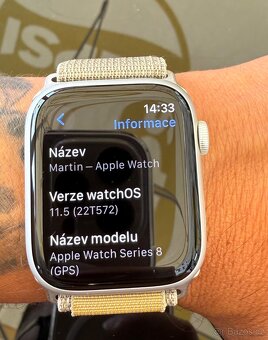 Apple Watch 8 45mm Silver top stav. - 2