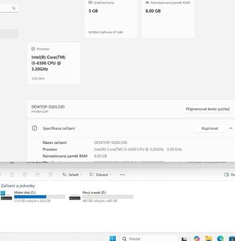 PC Intel i5 6500/DDR4/SSD+SSHD/GT640 3GB + LCD - 2