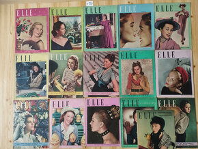 32x starý časopis ELLE 1946 1947 Francie X150 - 2