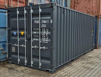 Lodní kontejner 20' DC – barva antracit, po jedné cestě, Pr - 2