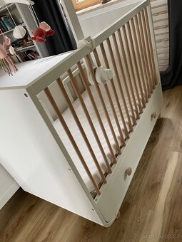 Postýlka IKEA Myllra buk masiv - 2