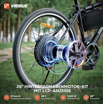 Viribus 26palcová sada Ebike 48v 1000W pro přestavbu - 2