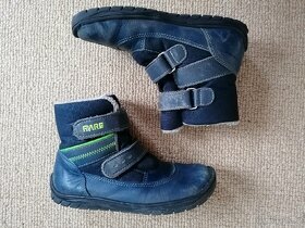 Modré kotníkové zimní barefoot boty značky Fare Bare, v. 32 - 2