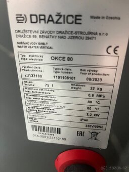 Bojler Dražice 75 litrů, výroba 9/2023 - 2