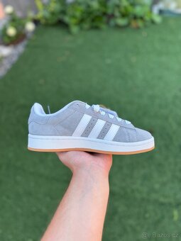 adidas Campus 00 Grey White - Šedá/Bílá - 2
