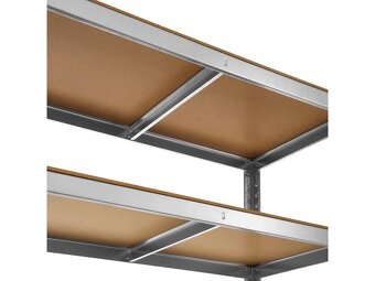 Regál 1800x900x400 mm kovový zinkovaný 4-policový, nosnost 7 - 2