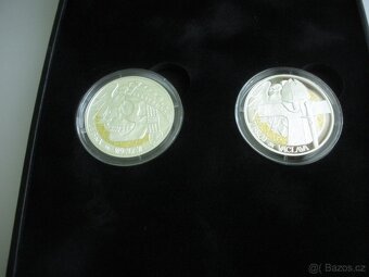 Sada dvou stříbrných mincí Svatovítský poklad -Relikvie sv. - 2