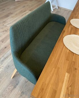 Dubový designový set židlí s lavicí - 2