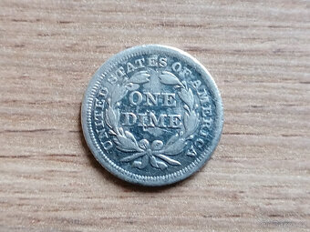 Stříbro 1 Dim 1855 USA Spojené státy americké stříbrná mince - 2