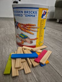 Woody dřevěná stavebnice Emma v kyblíku - 2
