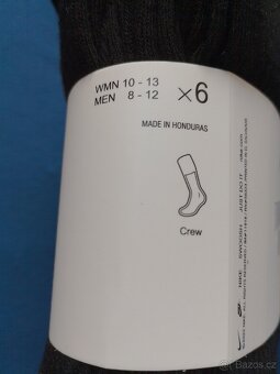 🧦 Nike crew ponožky – 6 párů (vel. 39–46) - 2