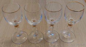 Set čtyř likérových skleniček se zlacením - 2