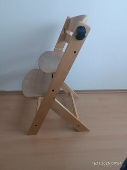 Dětská jídelní židlička Kinderkraft enock wooden buk - 2