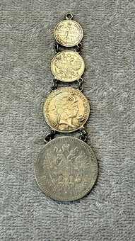 Stříbrná mince a další mince Ruského impéria - dekorativní z - 2