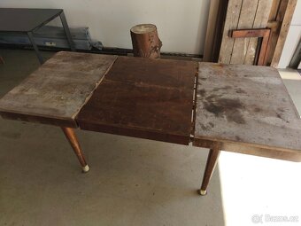 Stůl rozkládací ořech 1954 - 2