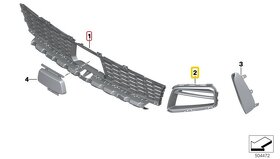 Levá mřížka předního nárazníku BMW F40 M 51118075333 - 2