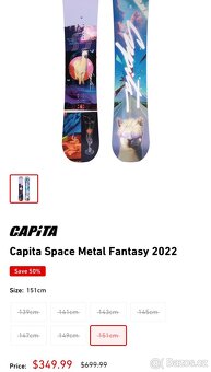 Snowboard Capita Space Metal Fantasy 151 cm, vázání Burton - 2