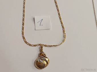 Zlaté řetízky, přívěsky a náušnice 585/1000 14kt - 2