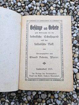 Stará německá katolická modlitební knížka (1925). - 2
