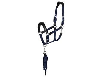 Kombinovaná ohlávka nylon a kůže EQUESTRO - 2