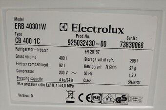 Kombinovaná chladnička s mrazničkou Electrolux 400 L, Spěchá - 2