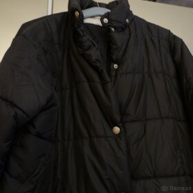 Černý prošívaný dámský kabát XL - 2