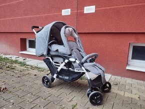 Dvojkočár Chic 4 Baby pro sourozence, šedý - 2