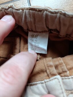 Chlapecké kalhoty 2x hnědé 92 H&M - 2