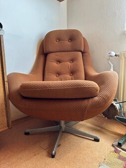 Retro otočný ušák / křeslo ze 70.let - 2