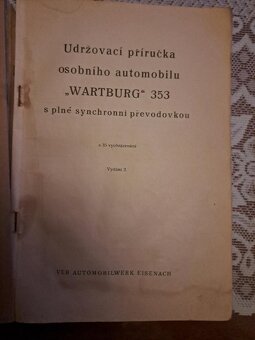 Wartburg 1000, Wartburg 353, příručka pro obsluhu a údržbu - 2